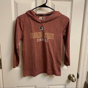 EUC Russell Brand FSU Hooded long sleeve shirt size S (6/7)